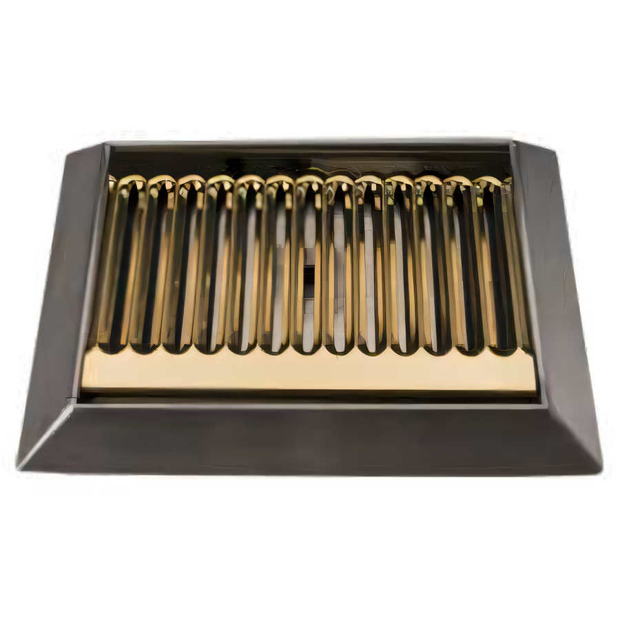 Product image #1 for Micro Matic Surface-Mount Stainless Steel Drip Tray Trough with Louvered PVD Brass Screen, 9 x 6-1/2 Inches