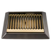 Thumbnail image #1 for Micro Matic Surface-Mount Stainless Steel Drip Tray Trough with Louvered PVD Brass Screen, 9 x 6-1/2 Inches