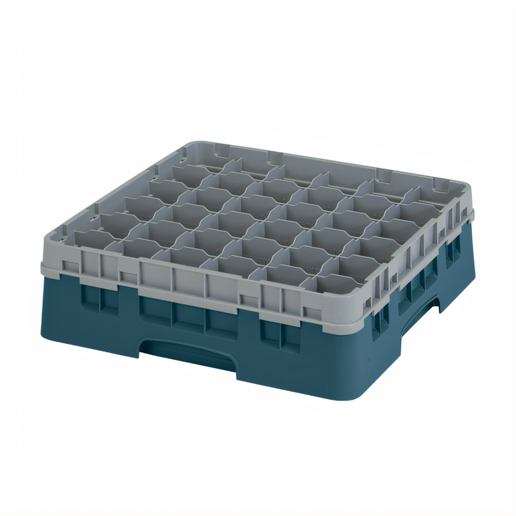 Product image #2 for Camrack Full Size Low Profile 36-Compartment Glass Rack with Soft Gray Extender, Teal