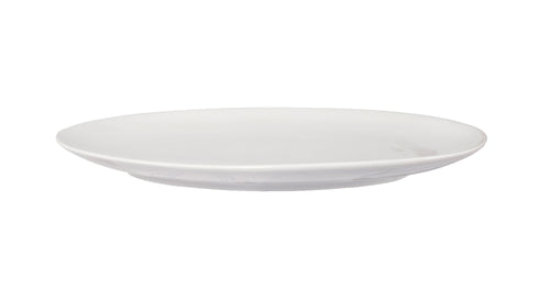 Product image #1 for Crestware Semplice 10-Inch Oval Coupe Plate, Pearl White Ceramic