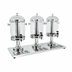 Thumbnail image #1 for Triple Juice Dispenser with 3 x 8-Quart Round Tanks, Built-In Taps and Drip Trays