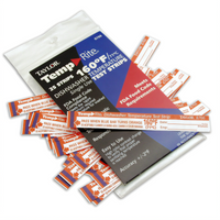 TempRite 160°F / 71°C Dishwasher Temperature Test Strips, 25 Strips per Pack, Case of 12