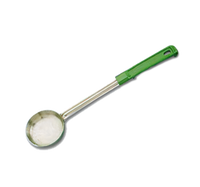 American Metalcraft 4 oz Solid Stainless Steel Portion Control Serving Spoon with Green Bakelite Handle