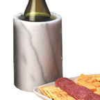 Thumbnail image #1 for American Metalcraft MWC57WHITE White Marble Insulated Wine Cooler Bucket, 1-Bottle Capacity Case of 6