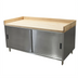 Thumbnail image #1 for BK Resources Chef Table with Hard Maple Bakers Top and Stainless Steel Cabinet Base, 72 x 30 x 39 Inches