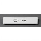 Thumbnail image #2 for Cambro Camrack® CECCP6000 Dishwasher Rack Extender ID Clip, Pre-Printed “Cup,” Snap-On, White, 5"L x 1-9/16"H Case of 6