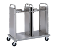 Delfield Open Frame Mobile Dual Self-Elevating Tray Dispenser for 11 x 15 Trays