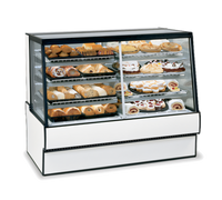 High Volume Series Vertical Dual-Zone Bakery Display Case, Refrigerated Left / Ambient Right, 59-1/8 W x 35-5/16 D x 48 H