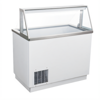 U-STAR 47-Inch Self-Contained Ice Cream Dipping Cabinet with Glass Canopy