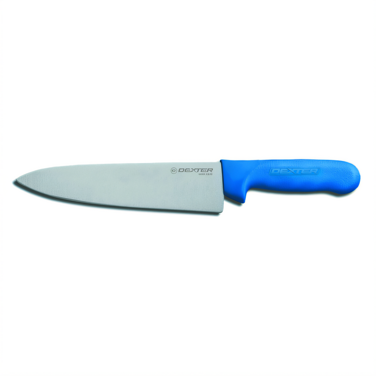 Product image #1 for Sani-Safe 10-Inch Stamped Chef's Knife, Stain-Free High-Carbon Stainless Steel, Blue Handle