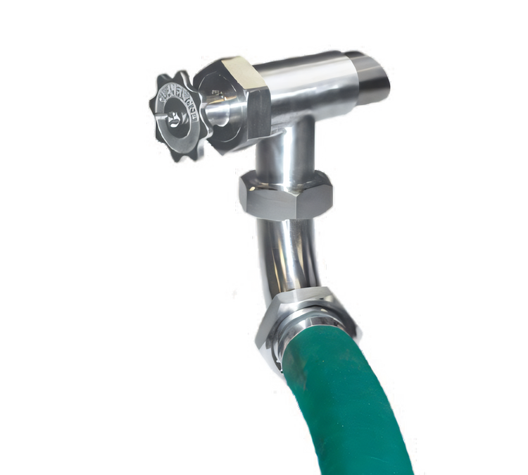 Product image #1 for Cleveland Range TD2A45 45° Elbow Steam Kettle Draw-Off Hose Assembly with 8-Foot 2-Inch ID Hose