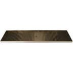 Thumbnail image #1 for Micro Matic USA DP-820DSSPVD-33 33-Inch Surface-Mount Drip Tray Trough, Stainless Steel with PVD Brass Screen, 5/8-Inch Drain