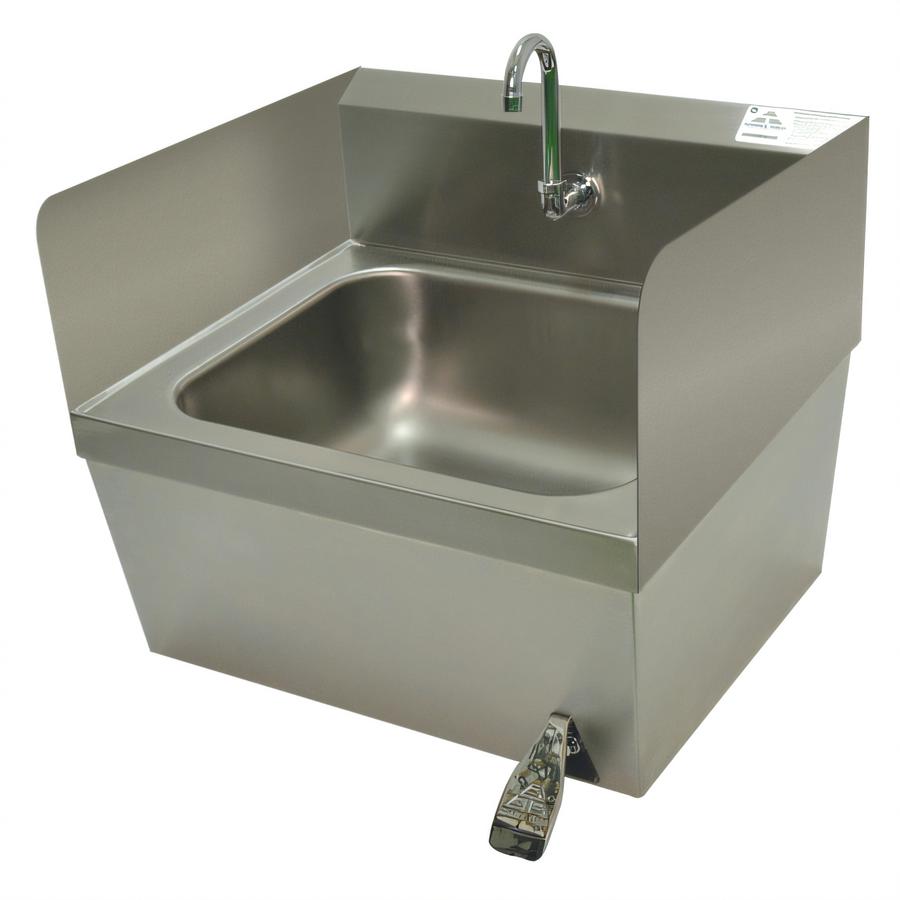 Product image #1 for Advance Tabco Welded Double-Sided Hand Sink Side Splash for 14 x 16 Inch Bowl, 7-3/4 Inch High