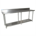Thumbnail image #1 for BK Resources 96 Inch x 30 Inch Stainless Steel Work Table with 5 Inch Riser and Undershelf