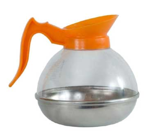 Product image #1 for Crestware Coffee Decanter with Steel Base and Orange Poly Top