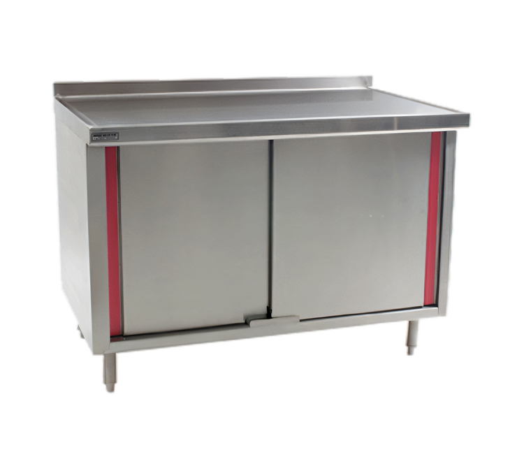 Product image #1 for Spec-Master Marine Series Stainless Steel Enclosed Work Table with Sliding Doors, 72-Inch x 24-Inch