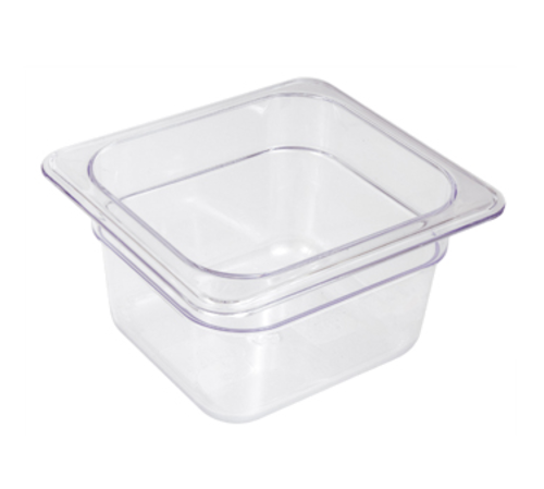 Product image #1 for Crestware 1/6 Size Clear Polycarbonate Food Pan, 2-1/2 Inch Deep