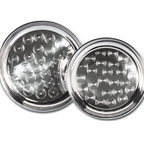 Thumbnail image #1 for Admiral Craft Equipment Corp. TRN-18H Round Stainless Steel Cater Tray, 17-3/4-Inch, Swirl Design, 1-Inch Rim Case of 24