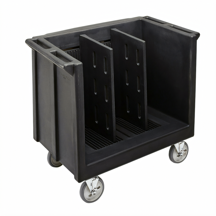 Product image #2 for Cambro Adjustable Tray and Dish Cart with Vinyl Cover, Black