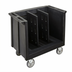 Thumbnail image #2 for Cambro Adjustable Tray and Dish Cart with Vinyl Cover, Black