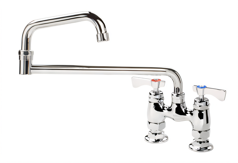 Product image #1 for Krowne Royal Series Deck Mount Manual Faucet with 4-Inch Centers and 18-Inch Double Jointed Spout