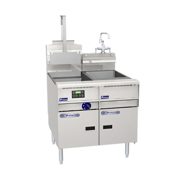 Product image #1 for Pitco Solstice Supreme Floor Model Pasta Cooker Rinse Station with Faucet, 10-Gallon Marine Grade Stainless Steel Tank