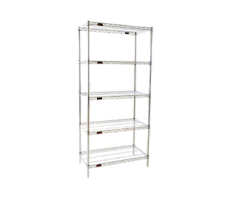 Product image #1 for Eagle Group 5-Tier Chrome-Plated Wire Starter Shelving Unit, 36W x 24D x 74H