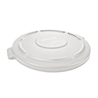Thumbnail image #1 for Rubbermaid Commercial Products BRUTE FG265400WHT Flat Plastic Trash Can Lid, White, for 55-Gallon Container Case of 3