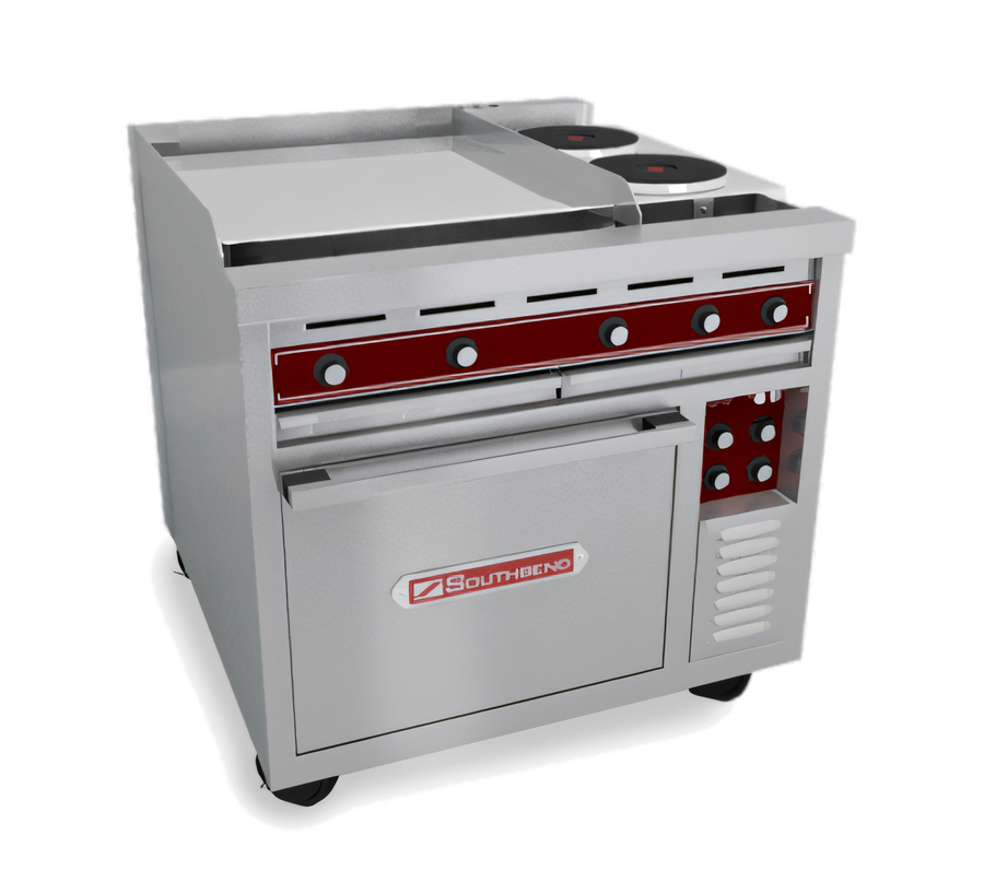 Product image #1 for Southbend SE36A-TTT 36-Inch Electric Heavy Duty Range with Griddle Top and Convection Oven