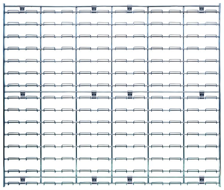 Product image #1 for Quantum 36 Inch W x 30 Inch H Chrome Wire Louvered Wall Panel