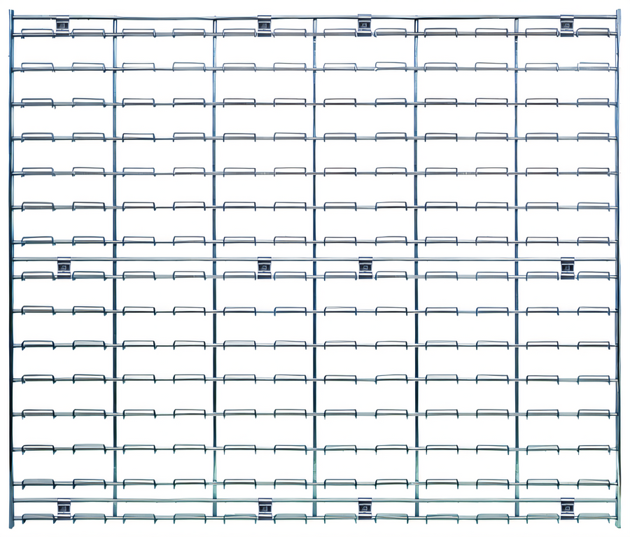Product image #1 for Quantum 36 Inch W x 30 Inch H Chrome Wire Louvered Wall Panel