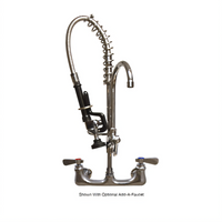 BK Resources OptiFlow Mini Pre-Rinse Faucet, 8-Inch On-Center Splash/Wall Mount