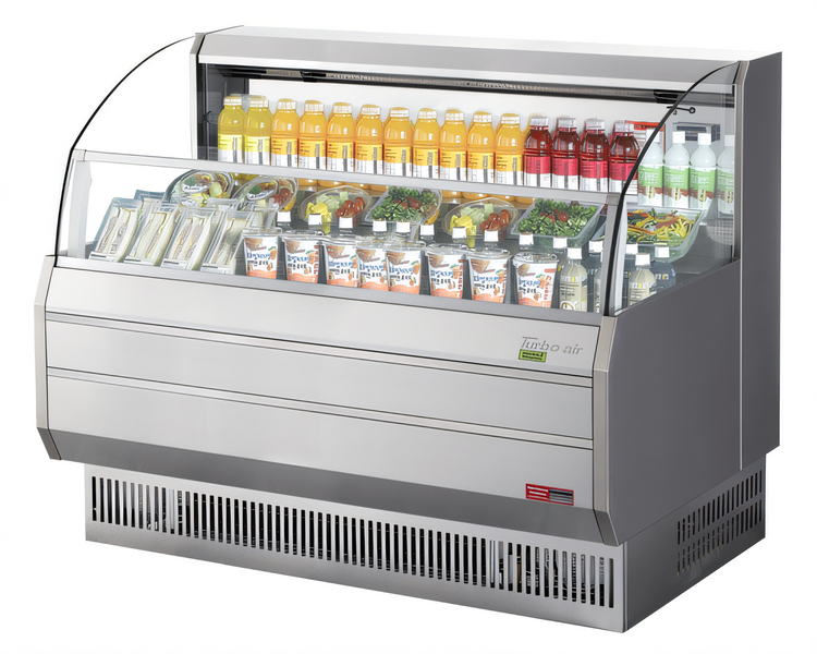 Product image #1 for Turbo Air TOM-60SS-N Horizontal Open Display Merchandiser, 11.2 Cu. Ft., Stainless Steel