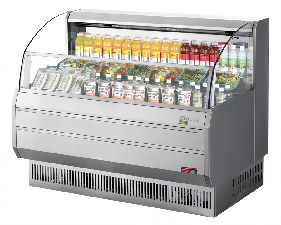 Product image #1 for Turbo Air TOM-60SS-N Horizontal Open Display Merchandiser, 11.2 Cu. Ft., Stainless Steel