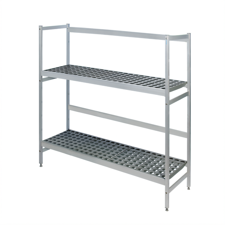 Product image #1 for Fermod 2R38B57 4-Keg 2-Shelf Aluminum Keg Rack, 38"W x 18"D x 57"H