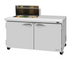 Thumbnail image #1 for Turbo Air PRO Series 60-Inch Two-Section Sandwich/Salad Prep Table with Work Station, 8-Pan Top, and Rear-Mount Self-Contained Refrigeration
