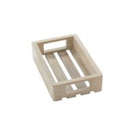 American Metalcraft Sun-Bleached Rectangular Wooden Serving Crate, 10-1/8-Inch Long