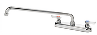 Krowne Silver Series Deck-Mount Manual Faucet with 8-Inch Centers and 16-Inch Swing Spout