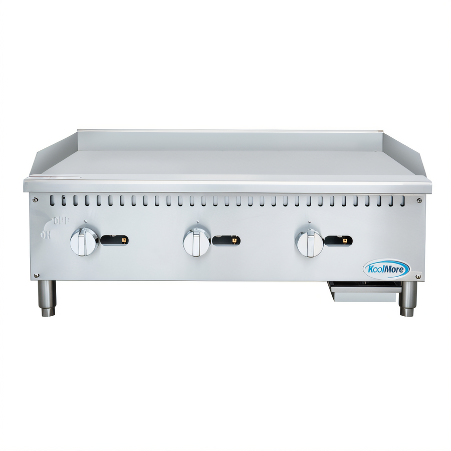 Product image #1 for KoolMore 36-Inch 3-Burner Natural Gas Commercial Griddle, 90,000 BTU