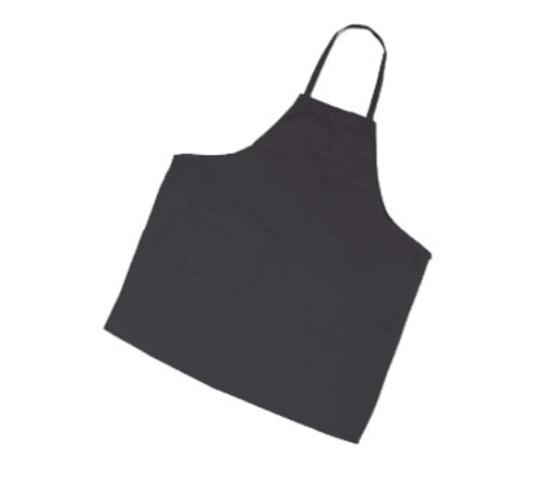 Product image #1 for Crestware Adjustable Black Two-Pocket Bib Apron, Cotton/Poly Twill, 25.5 x 29 Inches