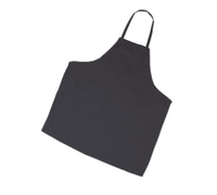 Crestware Adjustable Black Two-Pocket Bib Apron, Cotton/Poly Twill, 25.5 x 29 Inches