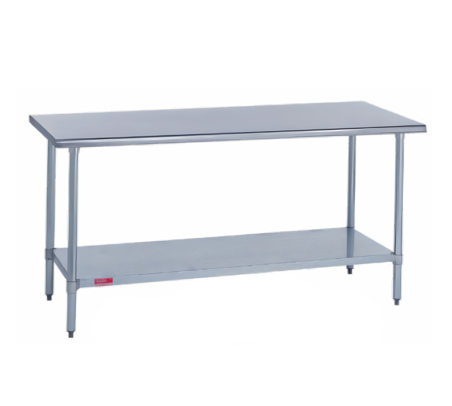 Product image #1 for Duke 144-Inch Stainless Steel Work Table with Galvanized Undershelf and Posts