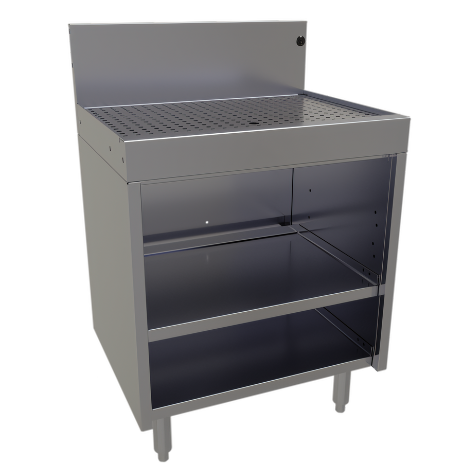 Product image #1 for Glastender Underbar Drainboard Cabinet Base, Open Front, 24 Inch W x 19 Inch D