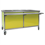 Thumbnail image #1 for Eagle Group Director's Choice DCS4-HCFU-C Mobile Hot/Cold Food Table, 4-Pan, Self-Contained Refrigeration, 64"W