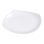 Thumbnail image #1 for CFS Brands 4330402 11-1/2" White Square Melamine Dinner Plate with Rolled Edge Case of 48