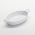 Thumbnail image #1 for American Metalcraft Oval White Melamine Casserole Dish with Handle, 5 oz.