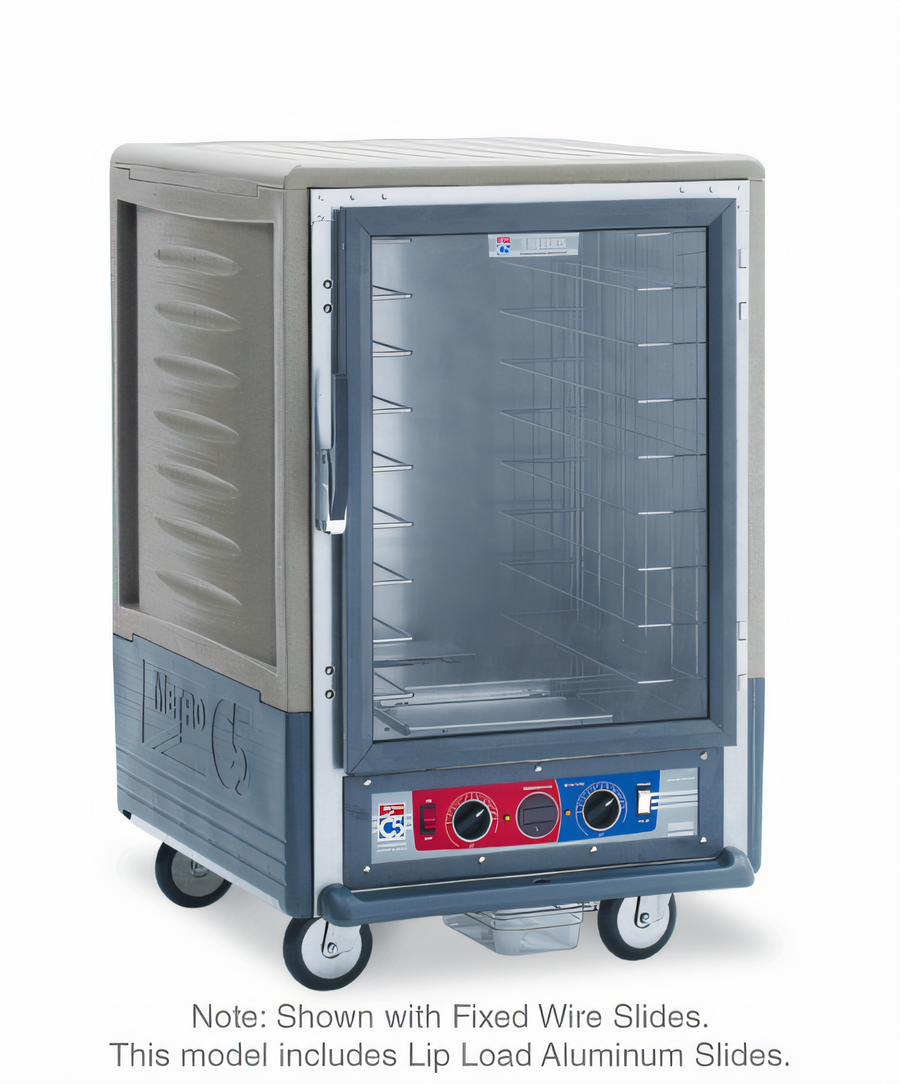 Product image #1 for Metro C5 3 Series Half-Height Low-Watt Heated Holding and Proofing Cabinet with Clear Polycarbonate Door, Gray