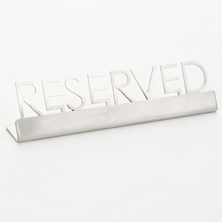 Product image #1 for American Metalcraft Reserved Stainless Steel Table Sign