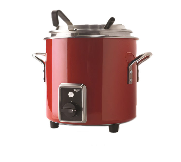 Product image #1 for Vollrath Cayenne Retro Stock Pot Kettle Rethermalizer, 11 Quart, Fire Engine Red