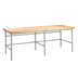Thumbnail image #1 for John Boos Stainless Steel Baker's Table Frame for 120 x 36 Inch Top with Bin Stops and Guides